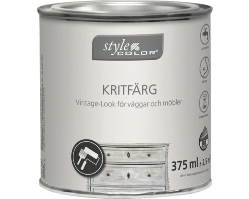 Färgeimer med kritfärg för väggar och möbler i vintage-look