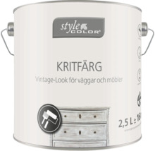 Färgburk med kritfärg för väggar och möbler