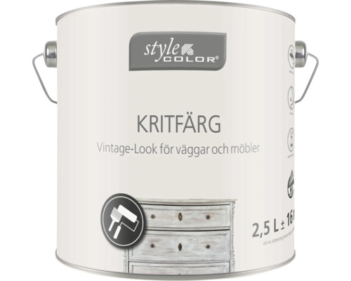 Färgehink med kritfärg för väggar och möbler, 2,5 liter