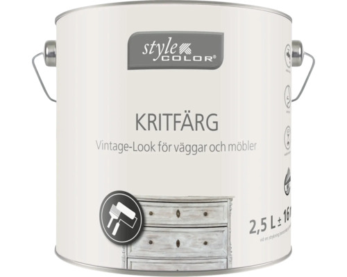 Färgehink med kritfärg för väggar och möbler