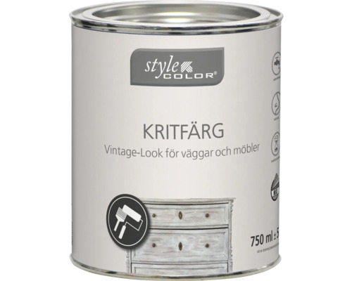 Färg för väggar och möbler i vintage look