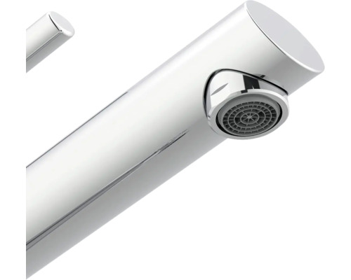 Närbild av en blank armatur