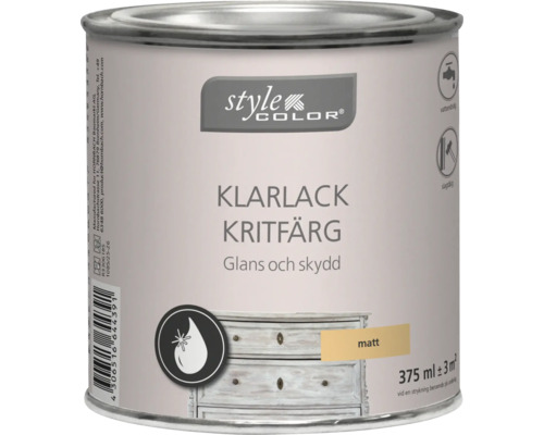Klarlack för kritfärg i burk