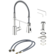 Köksblandare med duschslang och tillbehör