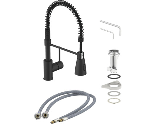 Köksblandare med spiralfjäder och tillbehör