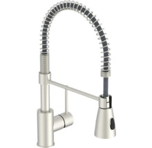 Köksblandare med spiralfjäderhals och pip