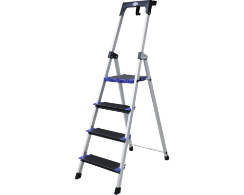 Hopfällbar trappstege i aluminium med fyra steg