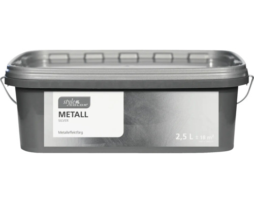 Style Color metalleffektfärg silver i en hink med 2,5 liters innehåll