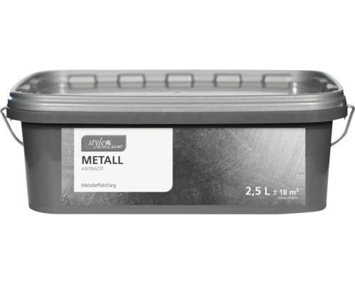 Hink med antracitfärgad metallfärg, 2,5 liter