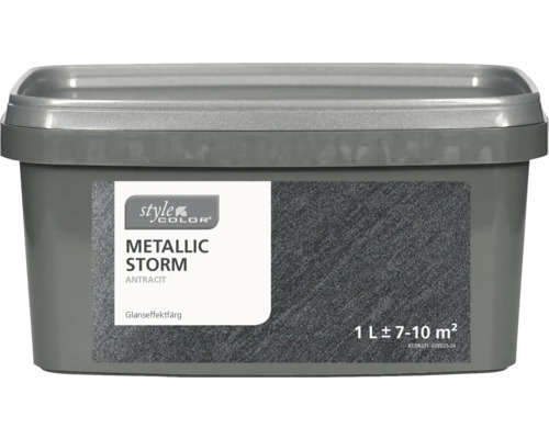 Glanseffektfärg StyleColor metall antracit 1L Style Color Metallic Storm färg, antracit, 1 liter