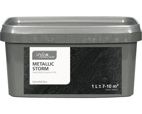Glanseffektfärg StyleColor metallic storm guld/svart 1L Hink metallisk färg med glanseffekt