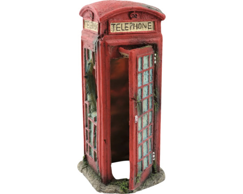 Dekorativ telefonkiosk för akvarier