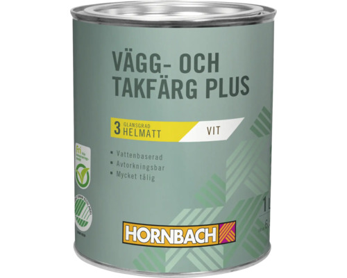 Färg för väggar och tak i burk från Hornbach