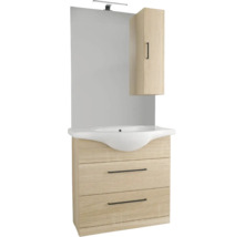 Tvättställ med spegel, handfat och underskåp