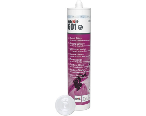 Akkit 601 Sanitetssilikon för bad och kök, transparent