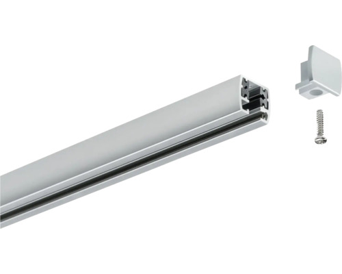 Aluminiumprofil med ändstycke och skruv