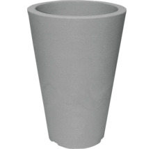 Grå blomkruka i konisk form