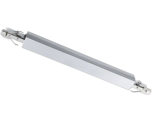 En silverfärgad strömskenanslutningsdel