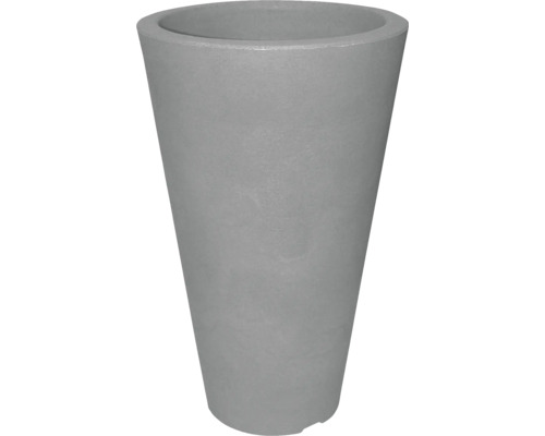 Grå blomkruka i konisk form