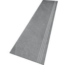 Trappsteg av sten med tre spår för halksäkerhet