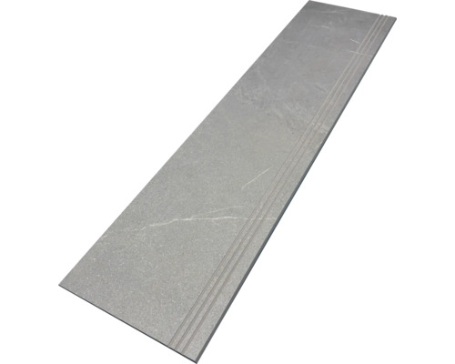 Grå trappstegsplatta