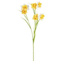 Konstgjord blomma narciss med gula och vita blommor