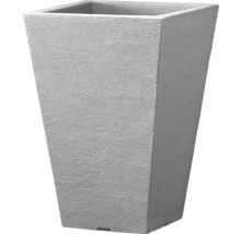 Grå fyrkantig blomkruka