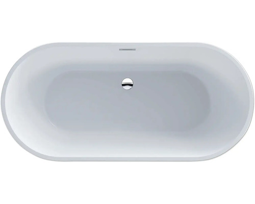 Fristående badkar, oval form, ovanifrån