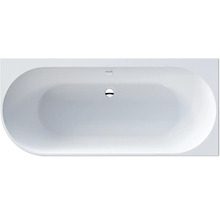 Fristående badkar i oval form uppifrån