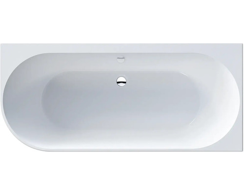 Fristående badkar i oval form uppifrån