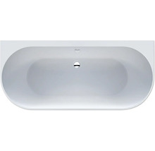 Fristående badkar med överfyllnadsskydd och avloppsgarnitur