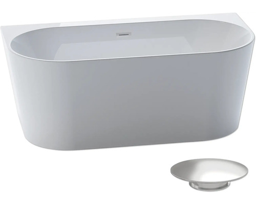 Fristående badkar med avloppssats