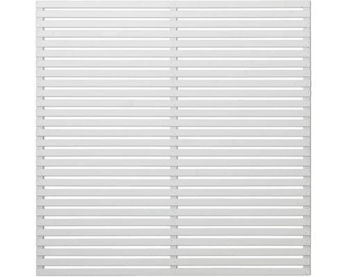 Staket PLUS Tokyo 180x180cm vit Trästaket med horisontella lameller