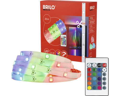 Brilo LED-strip 30 meter med fjärrkontroll