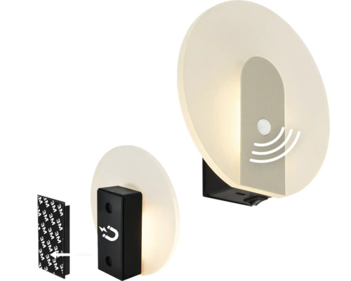 LED-vägglampa med rörelsesensor och magnetisk fastsättning