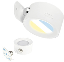 Vit LED-strålkastare med rörelsedetektor för väggmontering