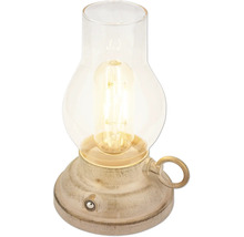 Dekorativ bordslampa i lyktform med klart glas