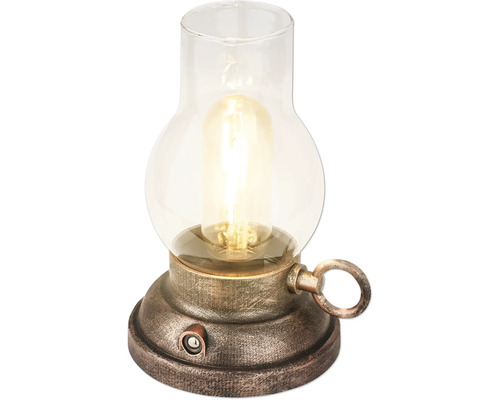 Dekorativ bordslampa med glaskropp och LED-lampa
