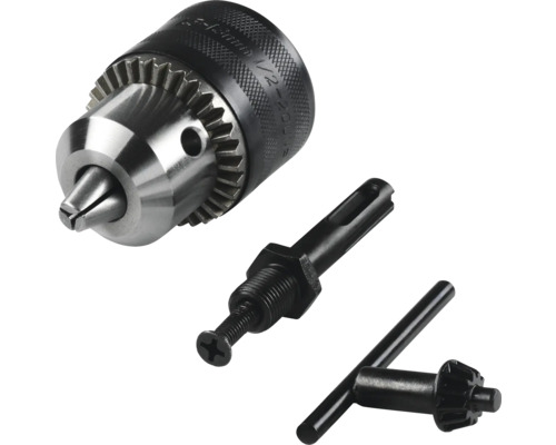 Borrfoder med adapter och chucknyckel