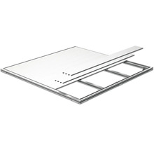 Aluminiumgrundram med exakt passande väggelement
