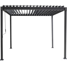 Metallpergola med justerbara lameller för trädgården