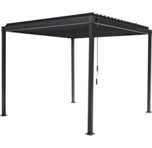 Pergola med lamelltak och fyra stolpar