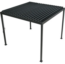 Fristående metallpergola med lamelltak