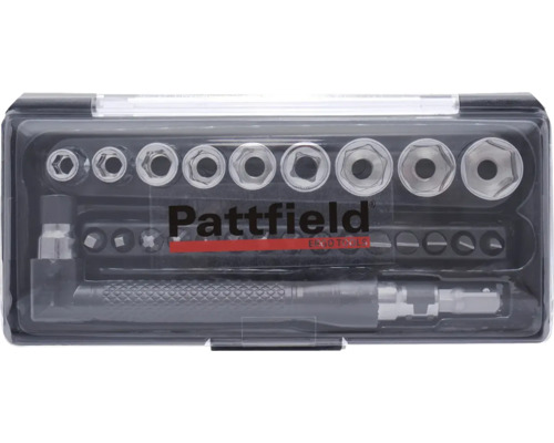 Pattfield hylsnyckelsats i väska