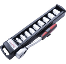 Pattfield hylsnyckelsats med spärr och hylsor