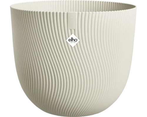 Blomkruka med vertikal ribbdesign och Elho-logotyp
