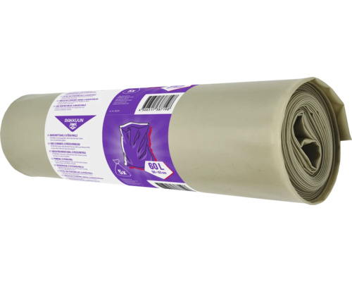 Rulle med byggavfallssäckar, 5 stycken, 60 liter