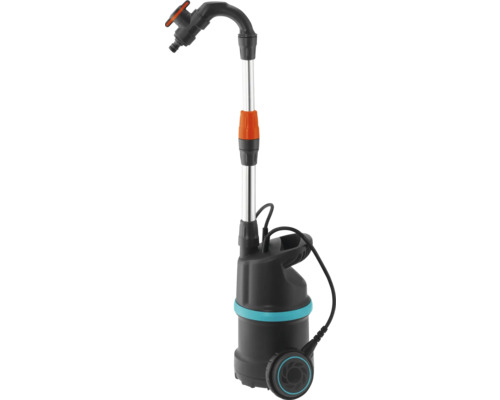 Trädgårdspump med teleskoprör för vattenuttag