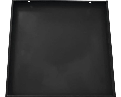 Svart metallväxtbricka