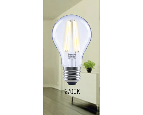 Klar LED-lampa med 2700K färgtemperatur